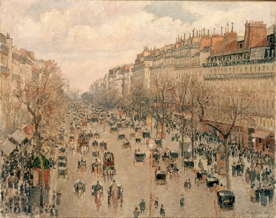 Boulevard Montmartre, soleil après-midi - Camille Pissarro