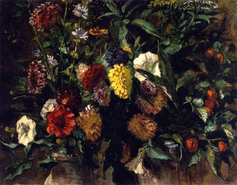 Bouquet de fleurs dans un vase - Eugène Delacroix