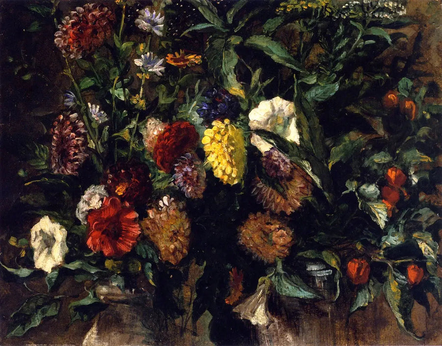 Bouquet de fleurs dans un vase - Eugène Delacroix