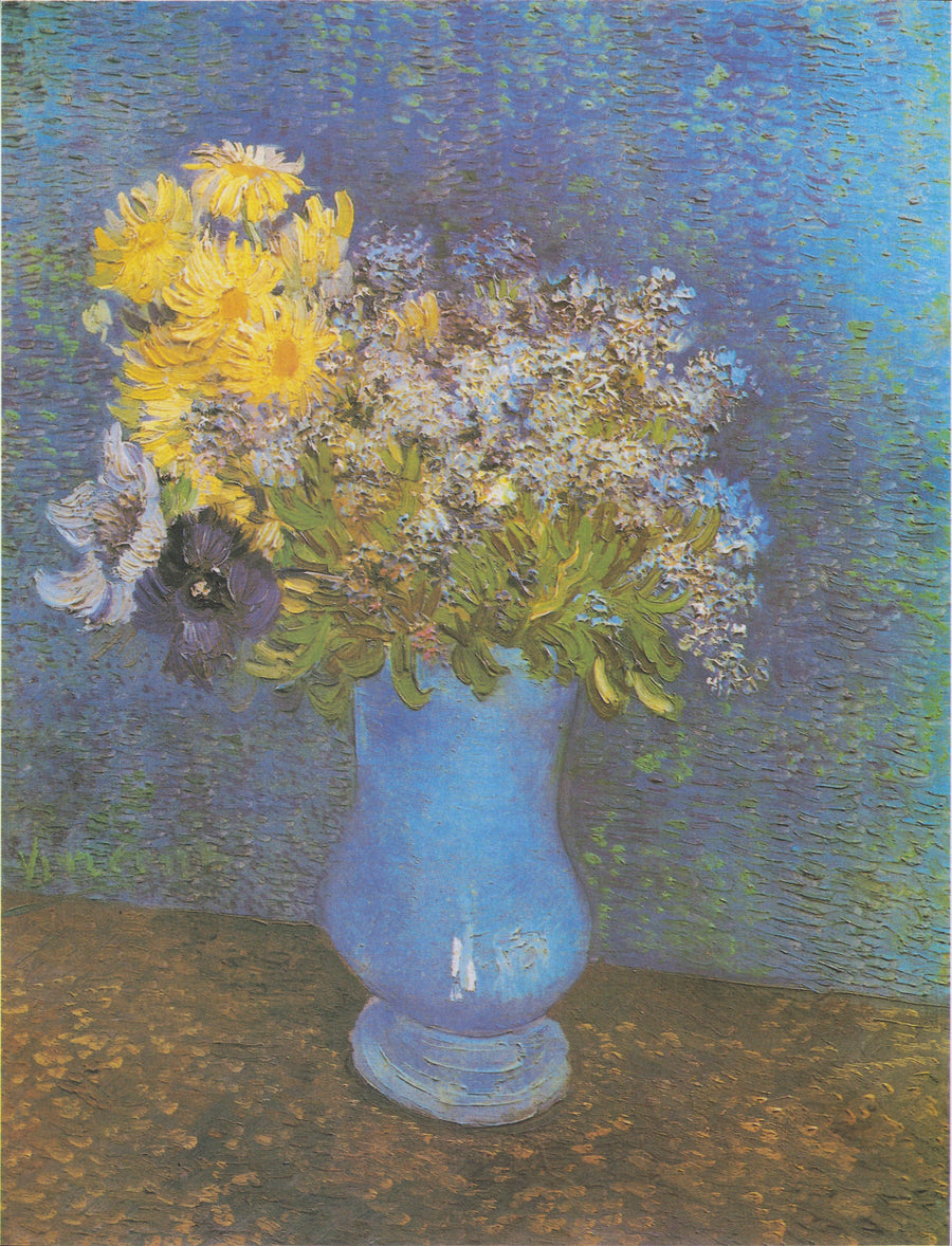 Bouquet de fleurs dans un vase bleu, F322 – Van Gogh