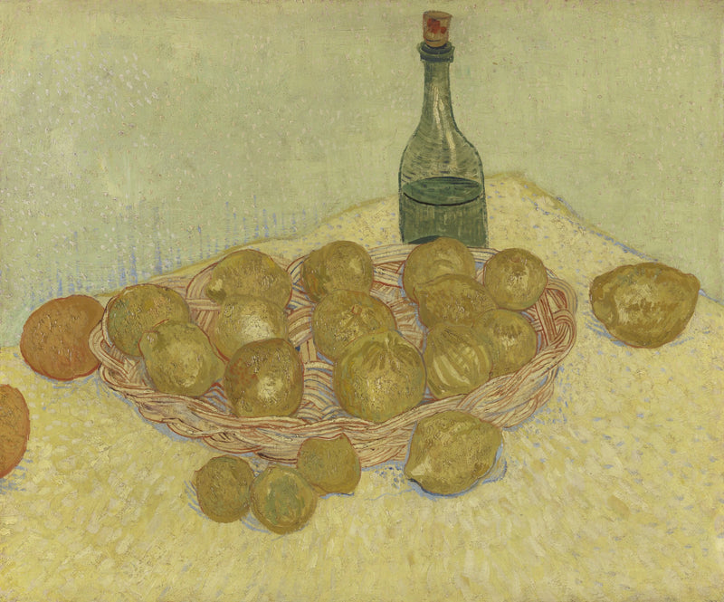 Nature morte : bouteille, citrons et oranges, F384 – Van Gogh