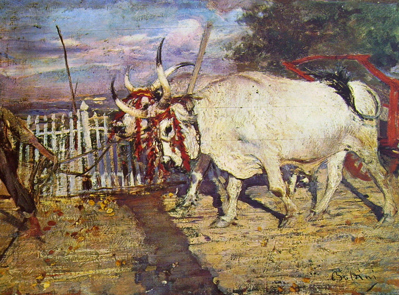 Bovi al carro - Giovanni Boldini