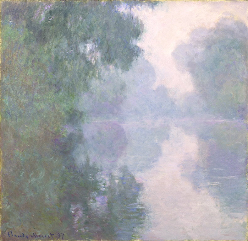 Reproduction du tableau « Bras de la Seine à Giverny, brumes matinales - Claude Monet » par Alpha Reproduction en peinture à l’huile