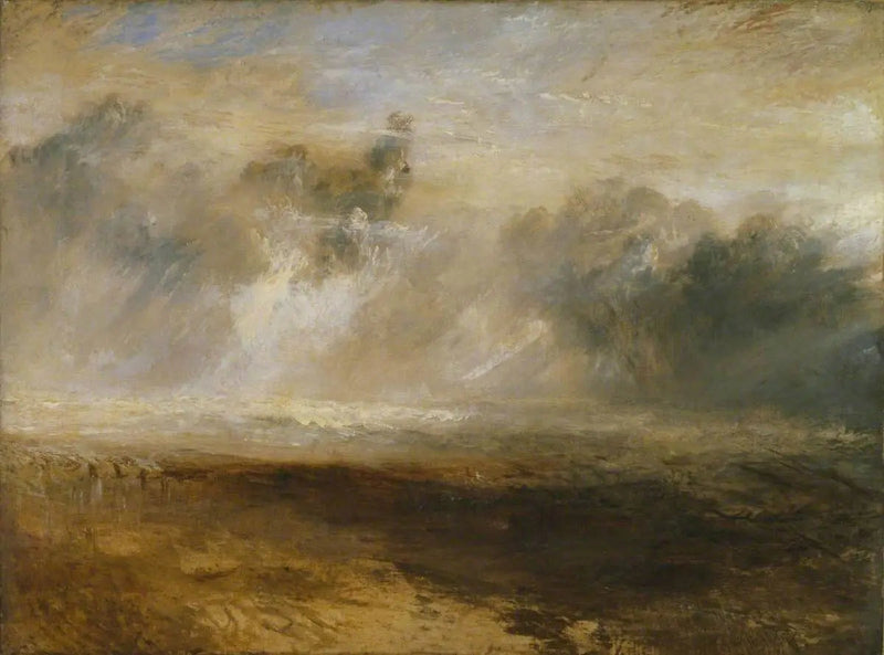 Breakers on a Flat Beach - J. M. W. Turner