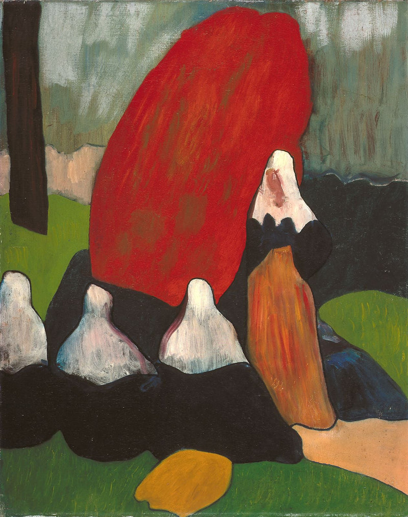 Bretonnes avec algues - Émile Bernard