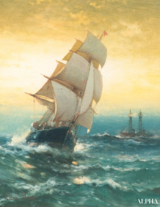 Brigue de Sandy Hook, c. 1870 - Edward Moran - Reproductions de tableaux et peintures haut de gamme