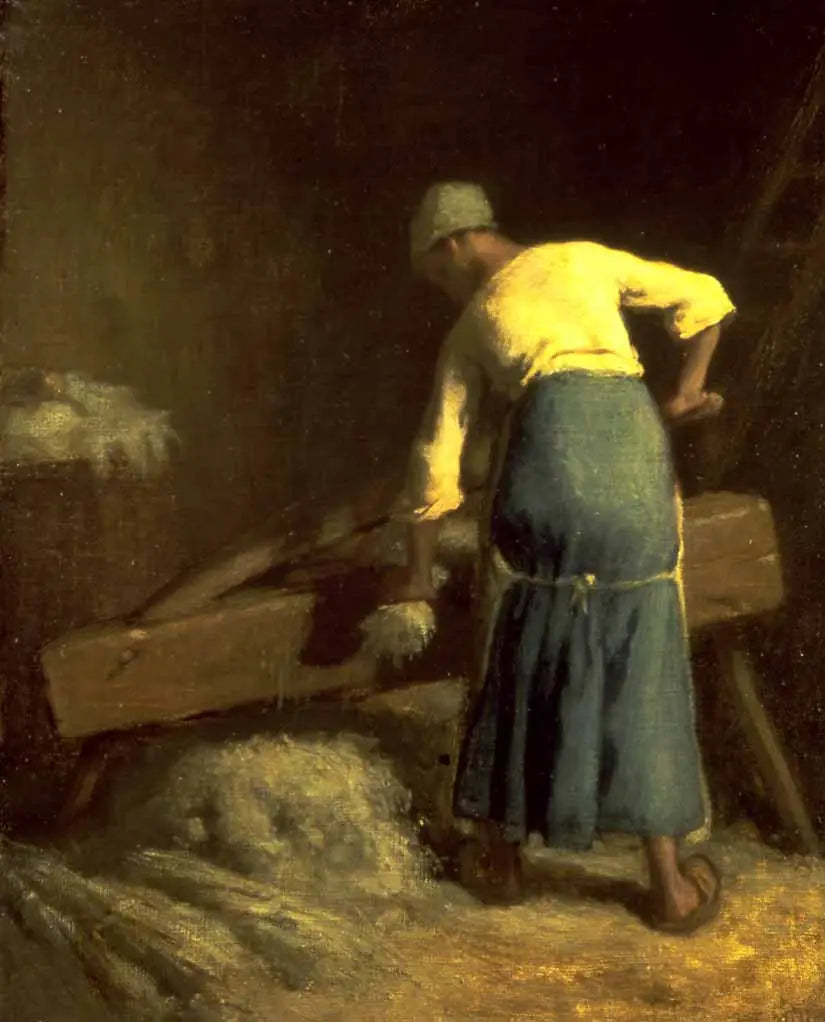 Briser le lin - Jean-François Millet - Alpha Reproduction