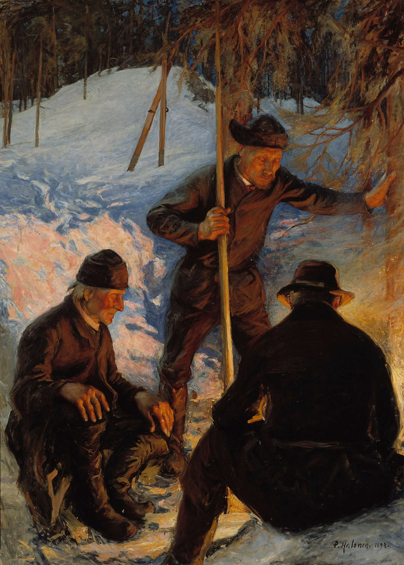 Bûcherons autour du feu - Pekka Halonen