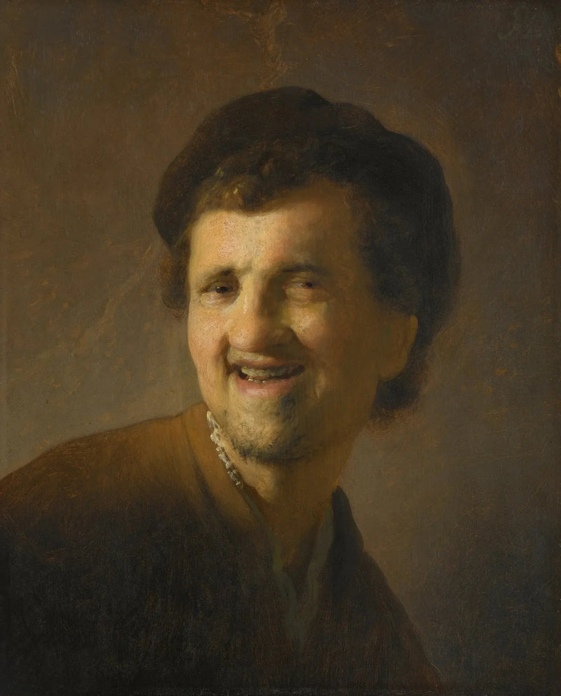 Buste d'un jeune homme rieur - Rembrandt