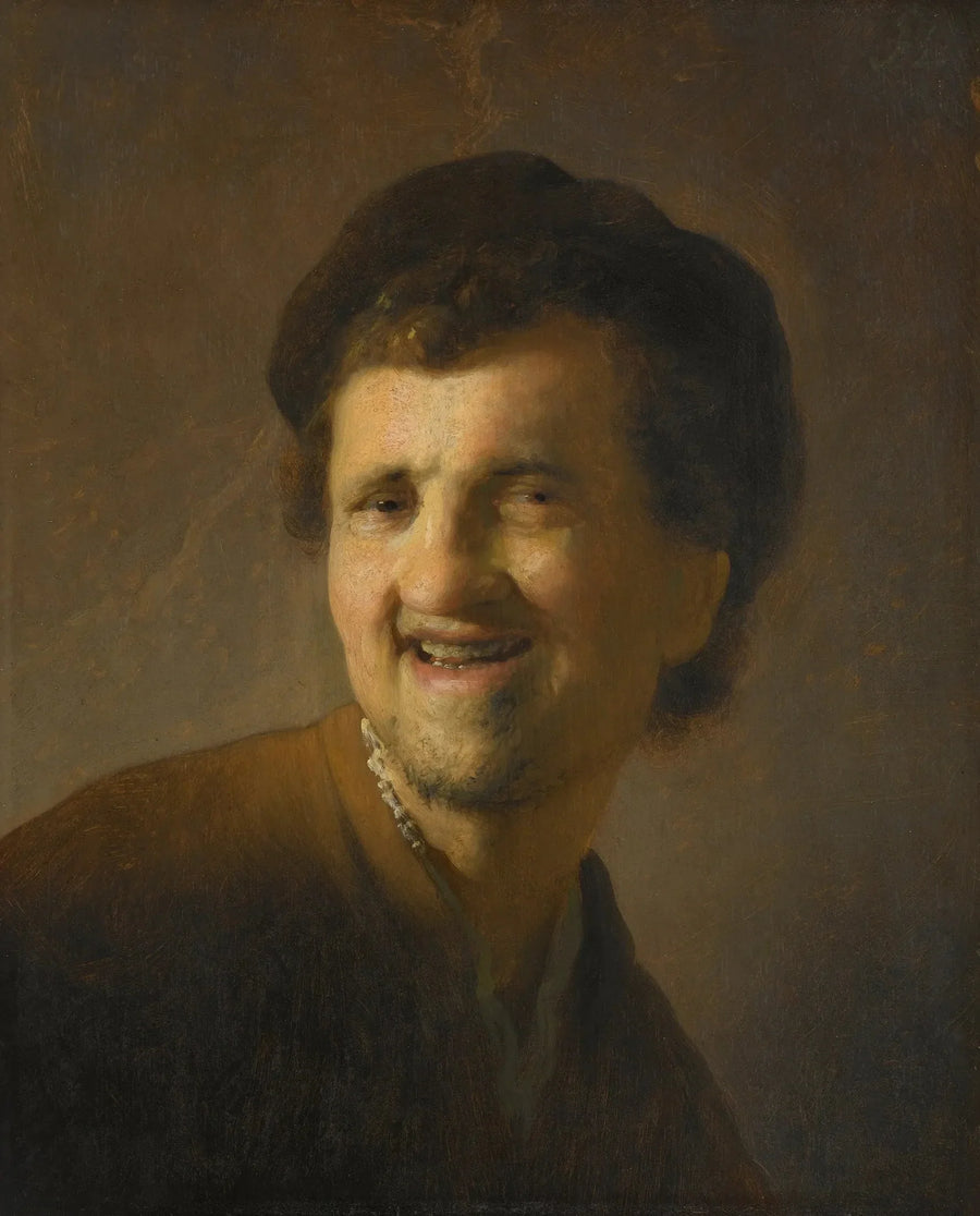 Buste d'un jeune homme rieur - Rembrandt