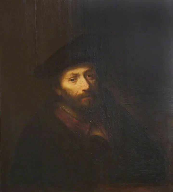 Buste d’homme barbu au béret – d’après Rembrandt