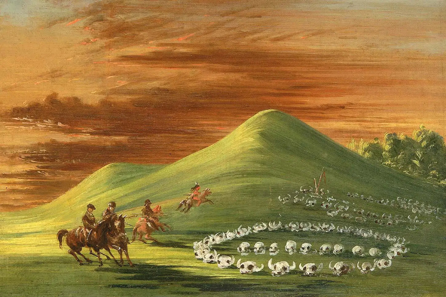 Butte de Mort cimetière sioux Haut-Missouri - George Catlin - Alpha Reproduction
