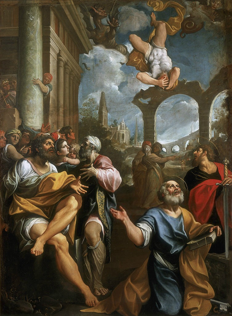 Caduta di Simon Mago - Ludovico Carracci