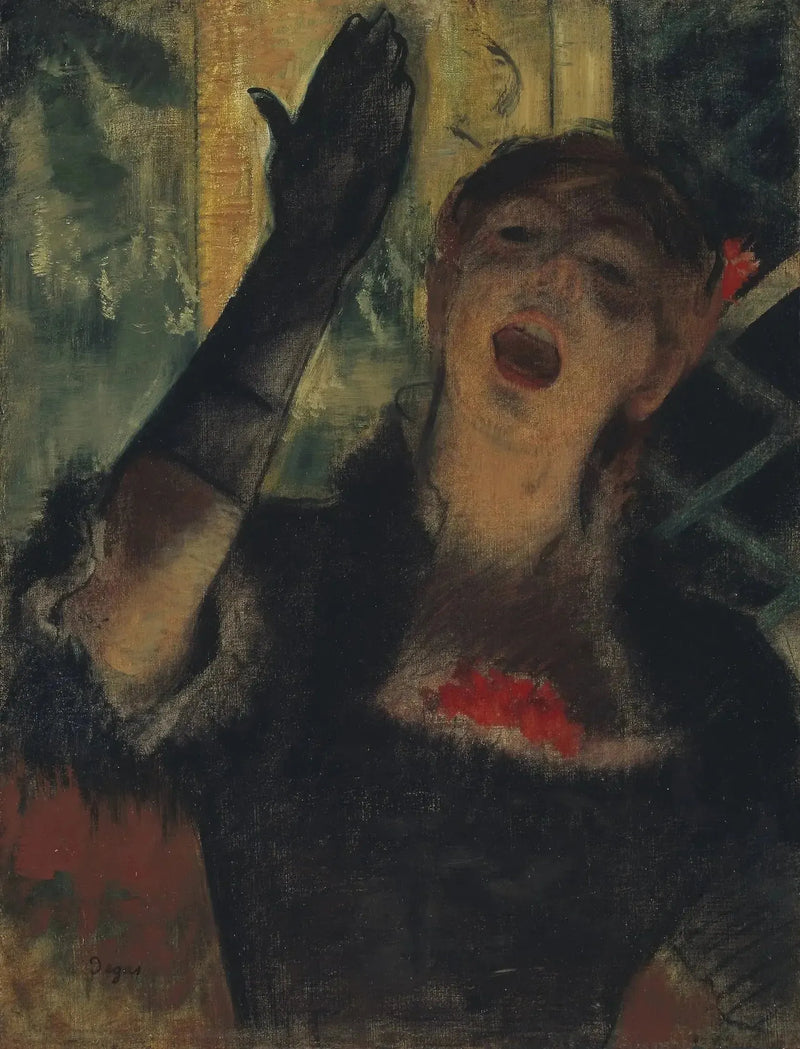 Chanteuse au café-concert, 1879 – Edgar Degas