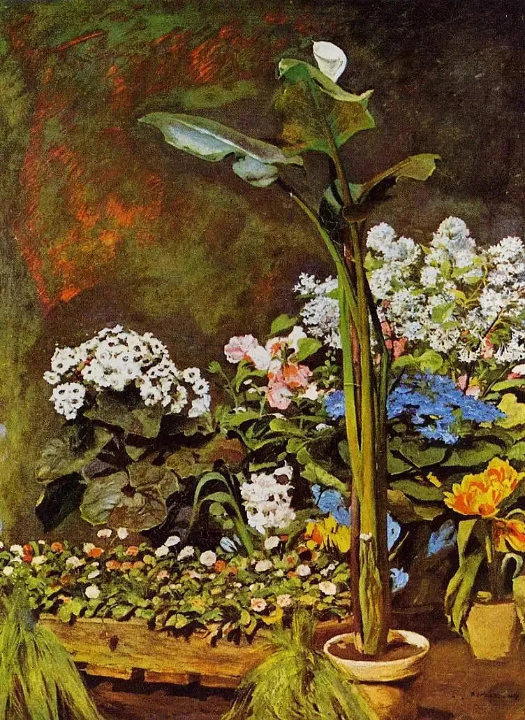 Calla et plantes de serre, 1864 – Pierre-Auguste Renoir