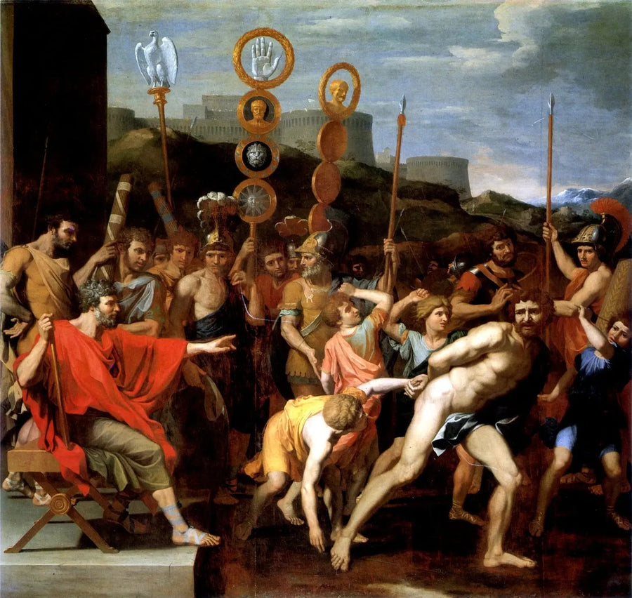 Camille livre le maître d'école de Faléries à ses écoliers - Nicolas Poussin
