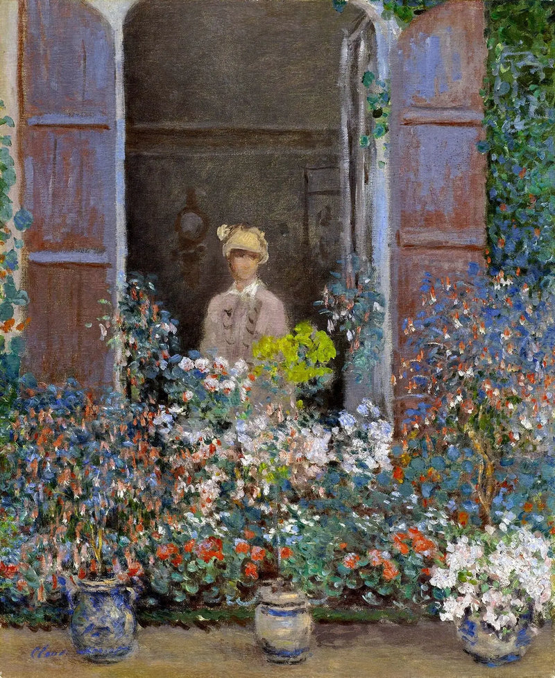 Camille Monet à la fenêtre - Claude Monet