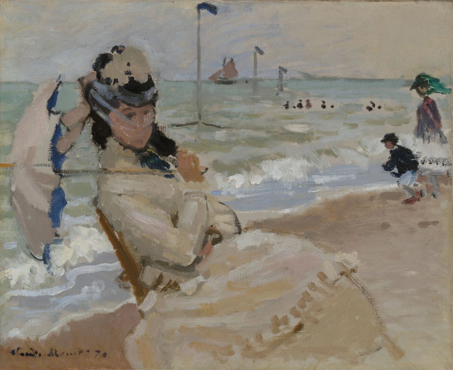 Camille sur la plage de Trouville W160 – Claude Monet