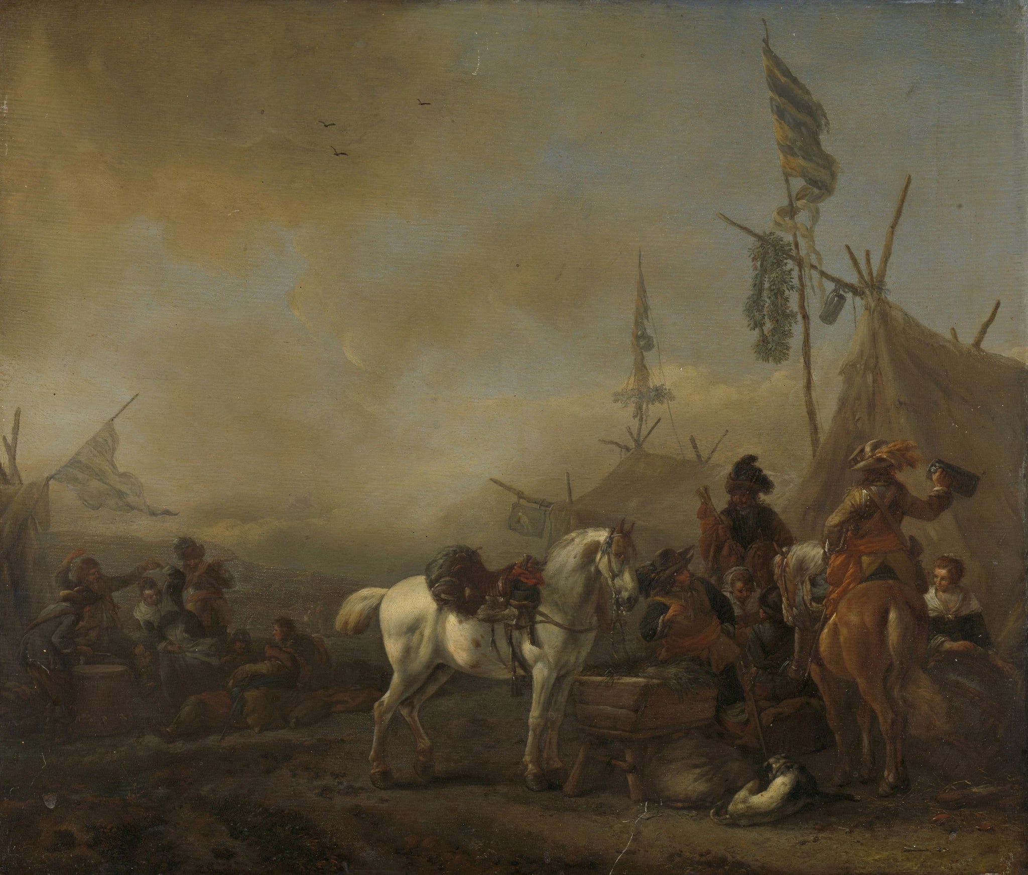 Un camp militaire - Philips Wouwerman