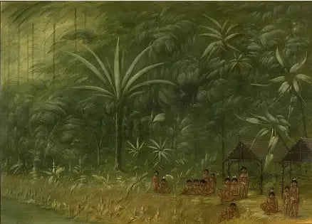 Campement de Cocomas - Regard vers le rivage - George Catlin