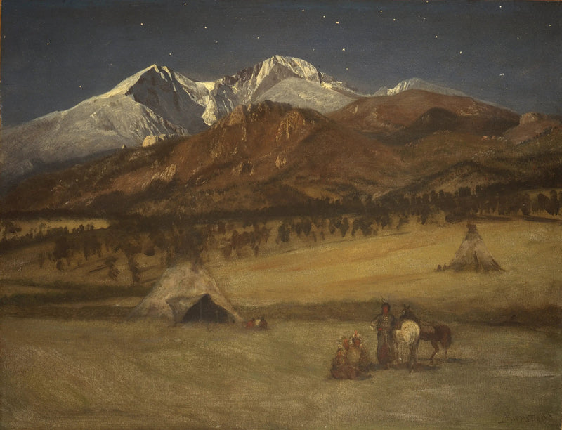 Campement indien - Soirée - Albert Bierstadt