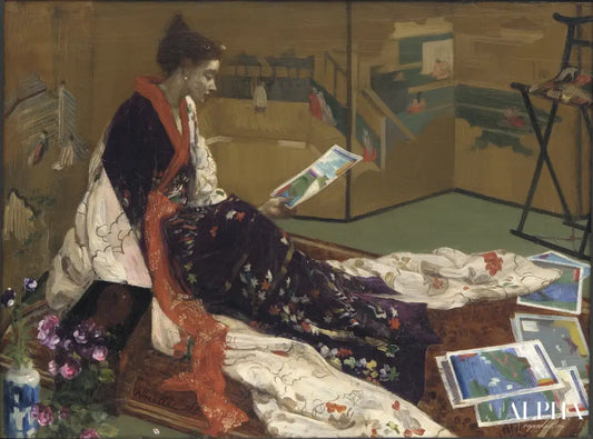 Caprice en violet et or : L'écran d'or - James Abbott McNeill Whistler - Reproductions de tableaux et peintures haut de gamme