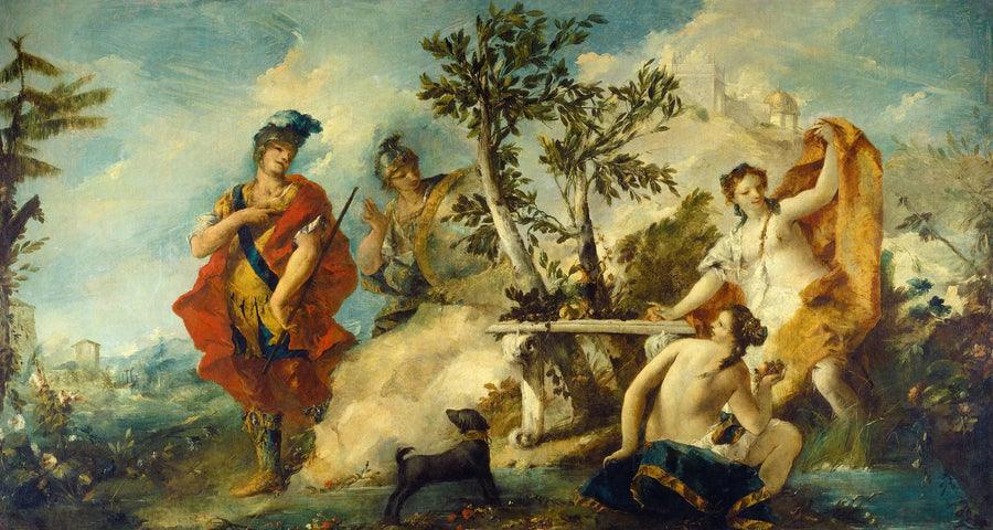 Carlo et Ubaldo résistant aux enchantements des nymphes d'Armide - Francesco Guardi