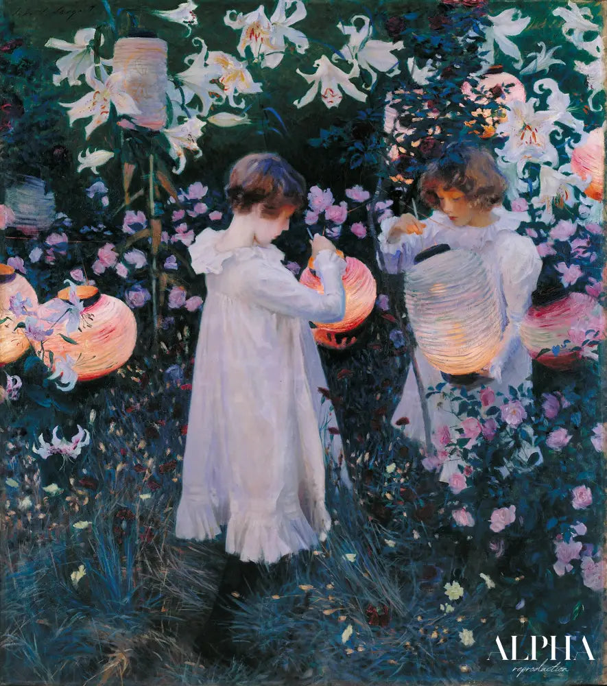 Carnation, Lily, Lily, Rose - John Singer Sargent - Reproductions de tableaux et peintures haut de gamme