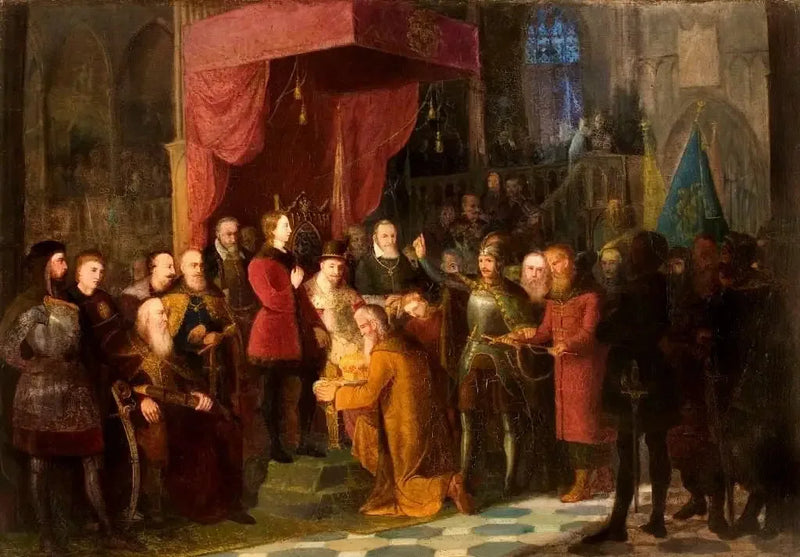 Carowie Szujscy wprowadzeni przez hetmana Stanisława Żółkiewskiego na sejm warszawski przed króla Zygmunta III - Jan Matejko