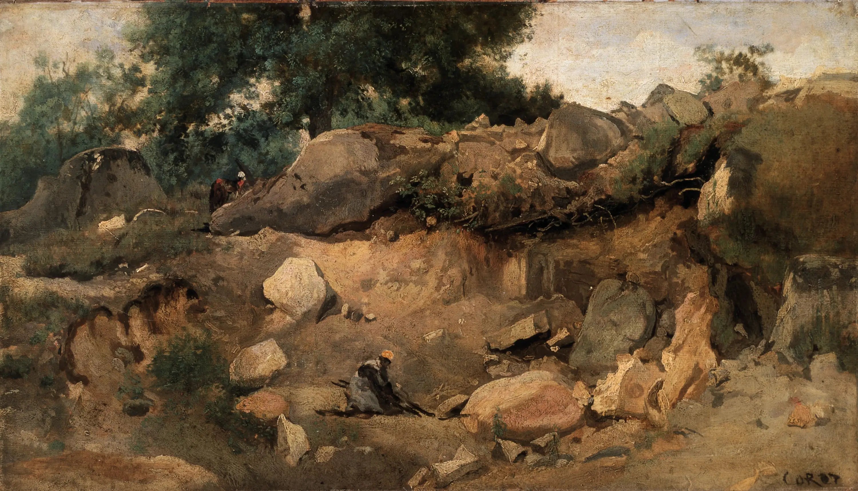 Carrière de la Chaise-Marie Fontainebleau - Jean-Baptiste Camille Corot - Alpha Reproduction