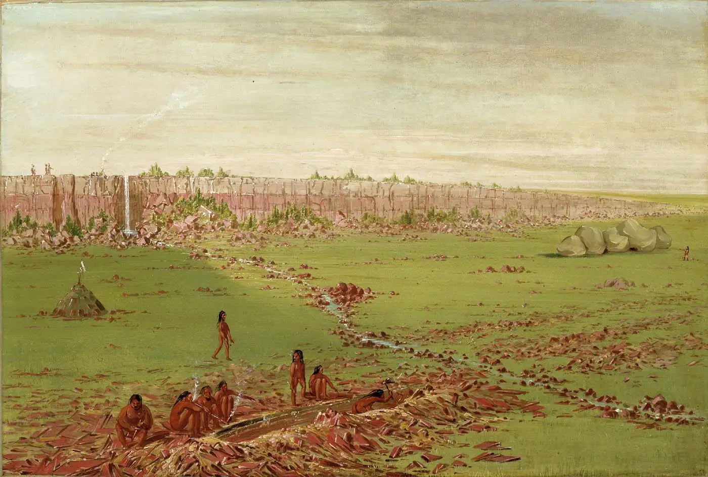 Carrière de Pipestone sur le Coteau des Prairies - George Catlin - Alpha Reproduction