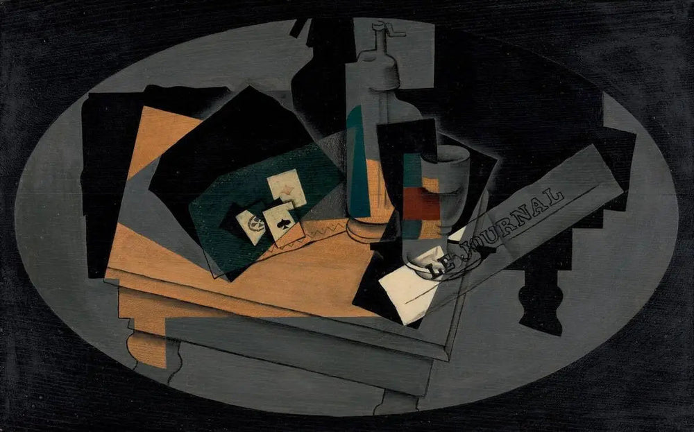 Cartes à jouer et siphon - Juan Gris image 1 copie de tableau peinte à la main