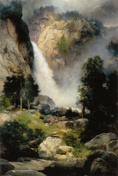 Cascade Falls Yosemite - Thomas Moran - Alpha Reproduction