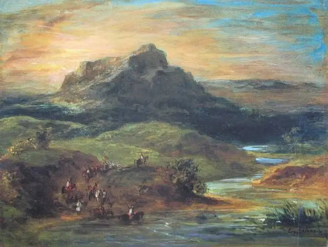 Cavaliers arabes franchissant le Sébou - Eugène Delacroix