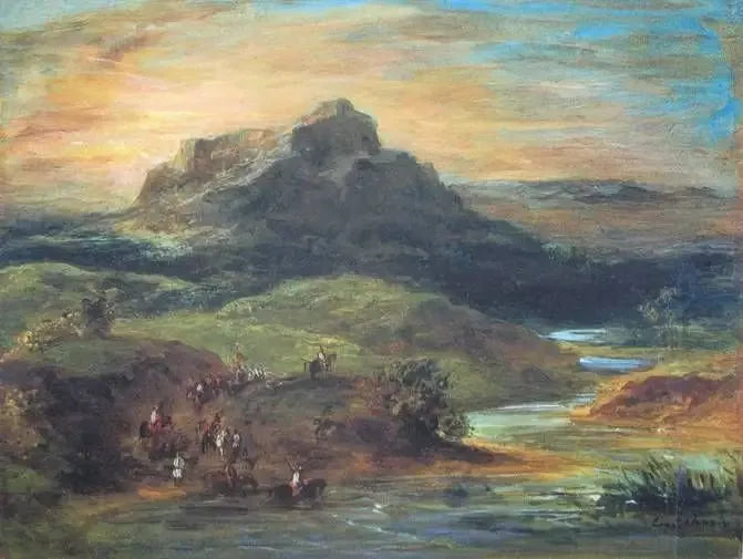 Cavaliers arabes franchissant le Sébou - Eugène Delacroix