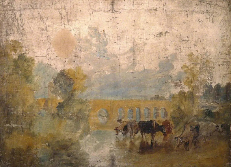 Caversham Bridge with Cattle in the Water - J. M. W. Turner