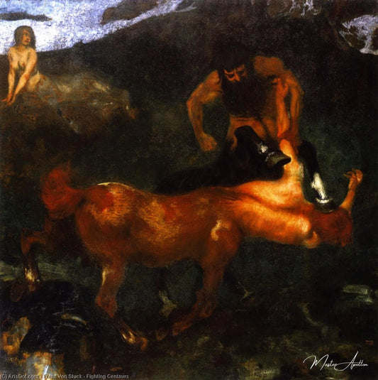 Centaure en Combat - Franz Von Stuck Reproductions de tableaux à la peinture à l’huile