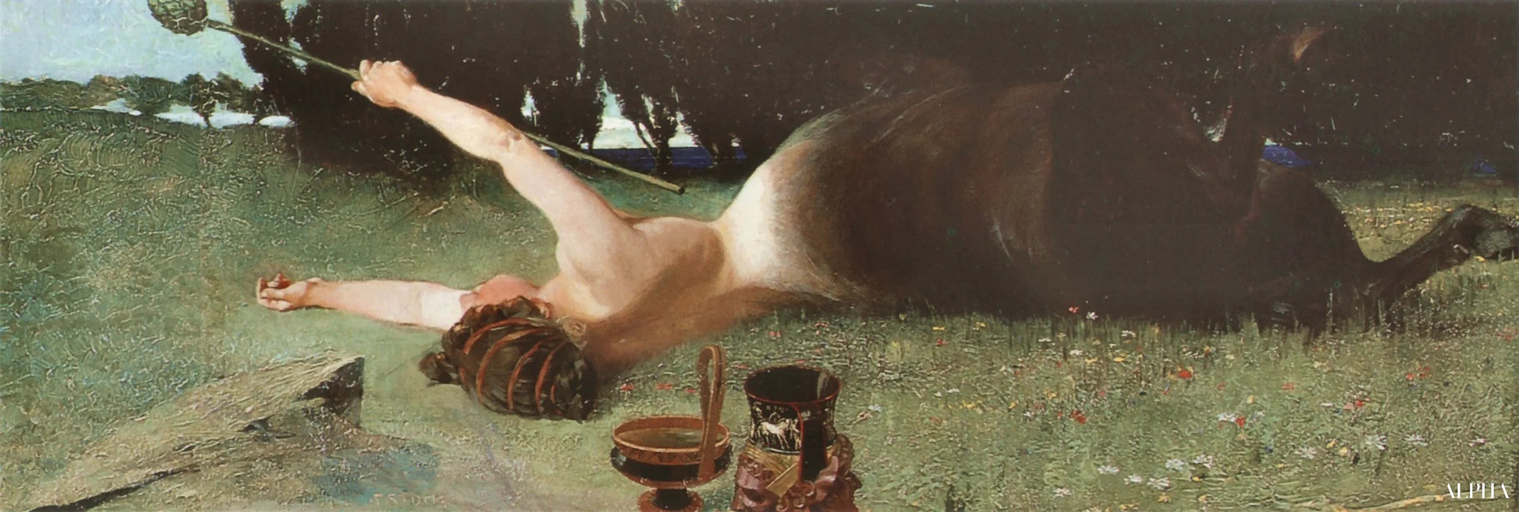 Reproduction du tableau « Centaure Ivrogne - Franz von stuck » par Alpha Reproduction en peinture à l’huile