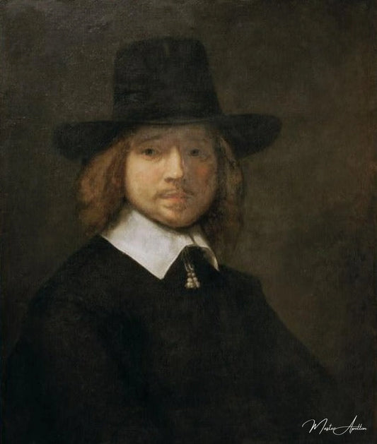 Cercle, portrait d'un gentleman - Rembrandt van Rijn - Reproductions de tableaux et peintures haut de gamme