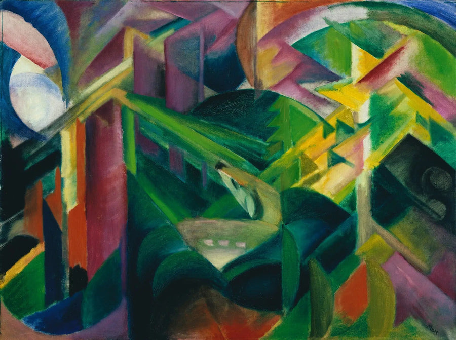 Cerf dans le jardin d'un monastère - Franz Marc