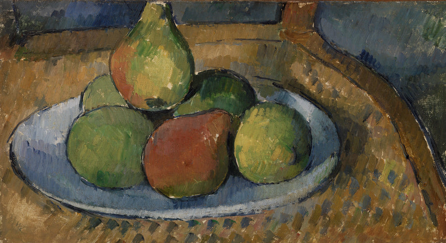 Assiette de fruits sur une chaise, 1879–1880 – Paul Cézanne