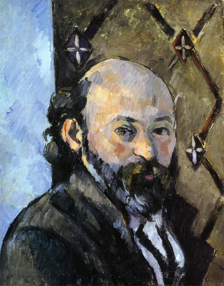Autoportrait au papier peint olivâtre, vers 1880–1881 – Paul Cézanne
