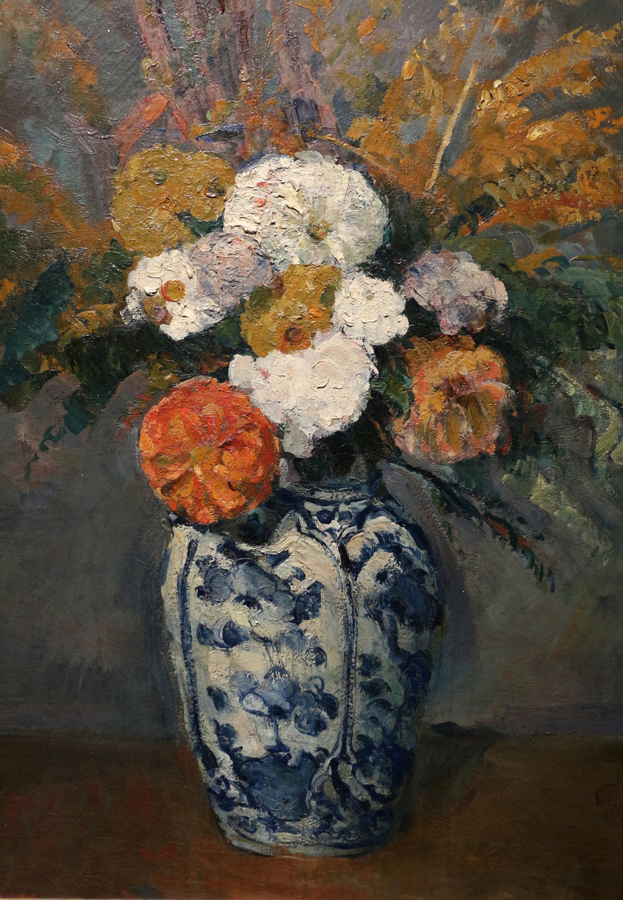 Dahlias dans un grand vase de Delft, vers 1873 – Paul Cézanne