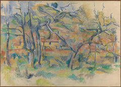 Arbres et maisons au lieu-dit La Durane, vers 1885 – Paul Cézanne