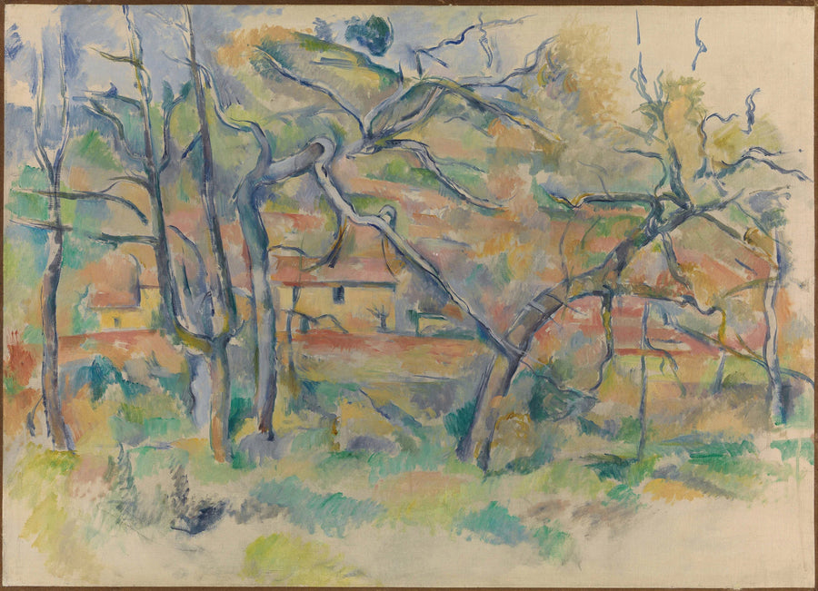 Arbres et maisons au lieu-dit La Durane, vers 1885 – Paul Cézanne