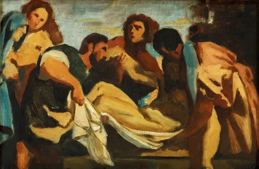 Étude d’après La Mise au tombeau du Christ de Titien, vers 1864 – Paul Cézanne