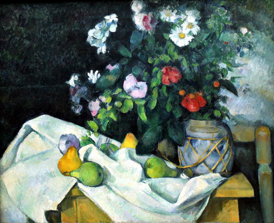 Fleurs dans un pot de gingembre et fruits, vers 1890 – Paul Cézanne