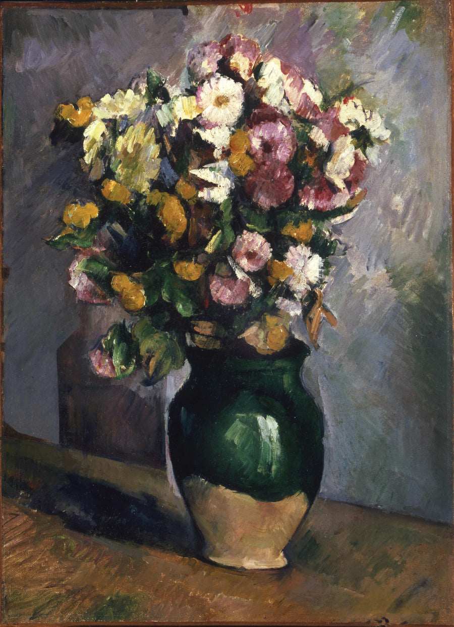 Fleurs dans un pot d’olives, vers 1880 – Paul Cézanne