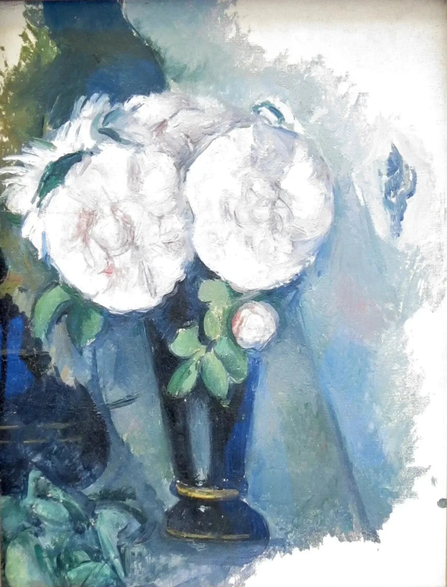 Fleurs dans un vase bleu, vers 1880 – Paul Cézanne