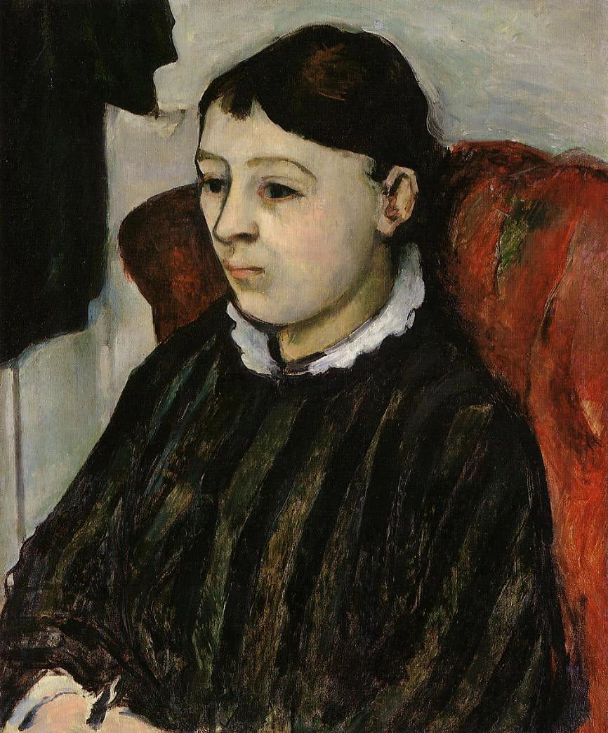 Madame Cézanne en robe rayée, 1883–1885 – Paul Cézanne